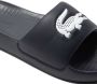 Lacoste Croco 1.0 logo-embossed slides Blue - Thumbnail 1