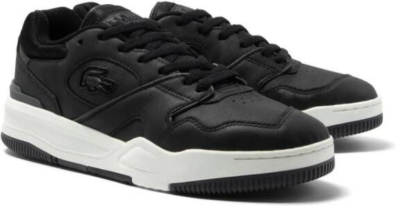 Lacoste Lineshot panelled leather sneakers Black