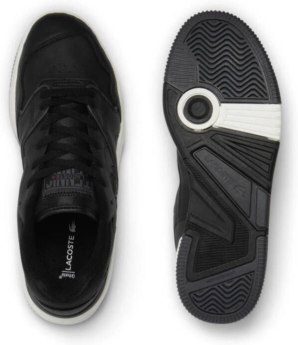 Lacoste Lineshot panelled leather sneakers Black