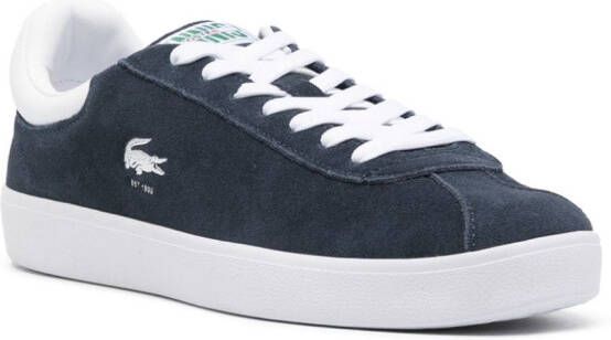 Lacoste logo-debossed suede sneakers Blue