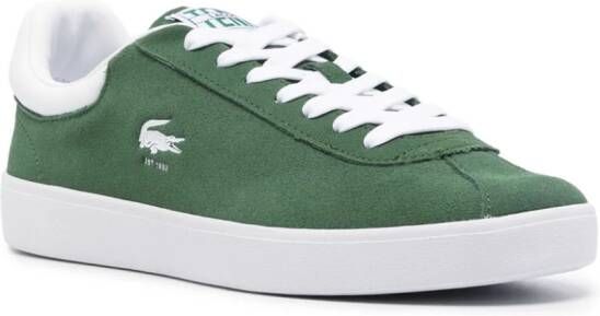 Lacoste logo-debossed suede sneakers Green