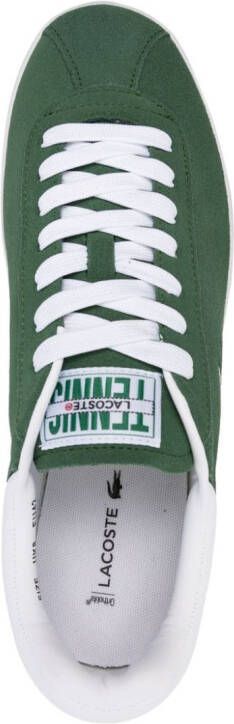 Lacoste logo-debossed suede sneakers Green