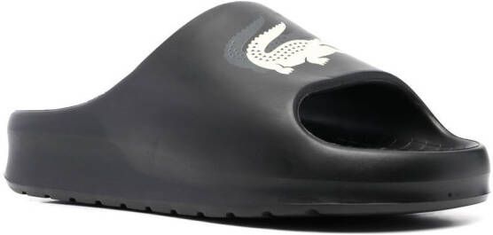 Lacoste logo-embossed slides Black