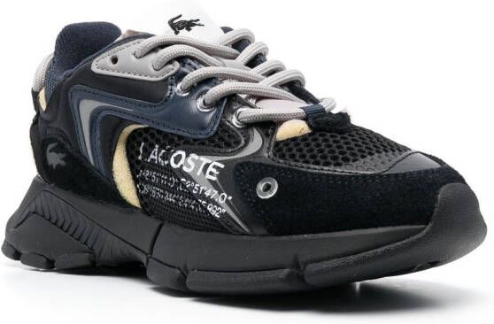 Lacoste logo-print mesh low-top sneakers Black