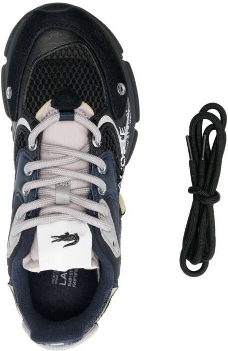 Lacoste logo-print mesh low-top sneakers Black