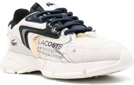 Lacoste logo-print mesh low-top sneakers Neutrals
