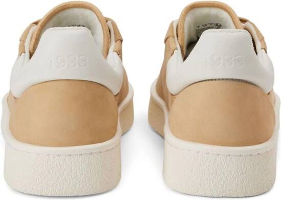 Lacoste logo-stamp lace-up sneakers Neutrals