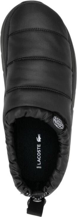 Lacoste Serve padded-design slippers Black