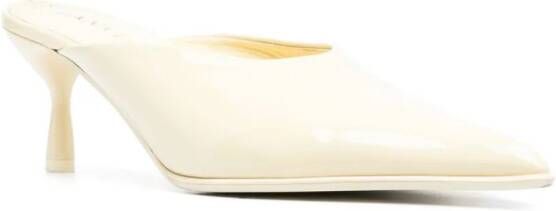 Lanvin 70mm patent leather pumps Yellow