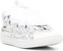 Lanvin crinkle-effect Curb leather sneakers White - Thumbnail 2