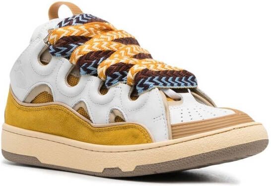 Lanvin Curb chunky lace-up sneakers Yellow