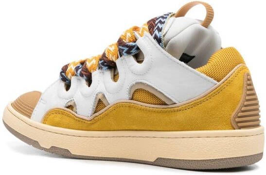 Lanvin Curb chunky lace-up sneakers Yellow