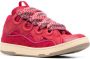 Lanvin Curb chunky leather sneakers Red - Thumbnail 2