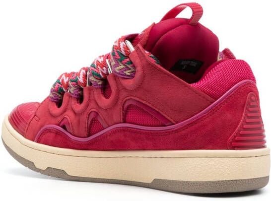 Lanvin Curb chunky leather sneakers Red