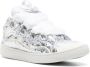 Lanvin Curb crinkled metallic sneakers Silver - Thumbnail 2
