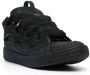 Lanvin Curb glitter-detailing leather sneakers Black - Thumbnail 2