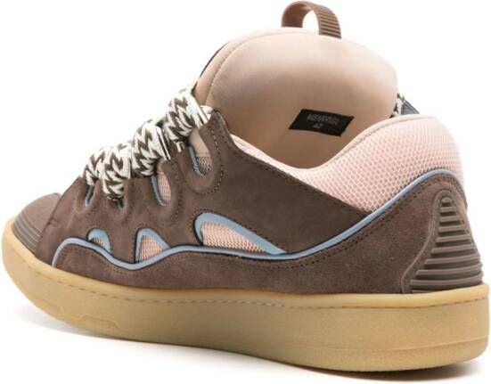 Lanvin Curb lace-up sneakers Brown