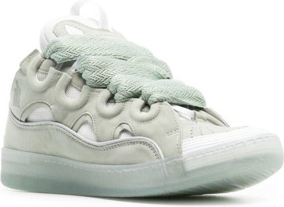 Lanvin Curb lace-up sneakers Green