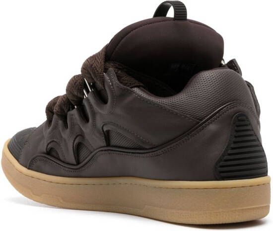 Lanvin Curb leather sneakers Brown