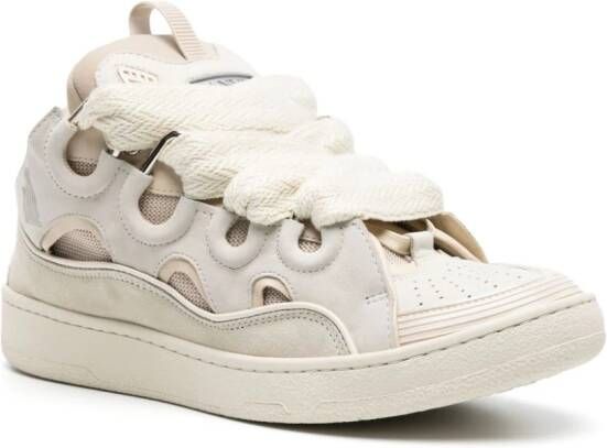 Lanvin Curb leather sneakers Neutrals