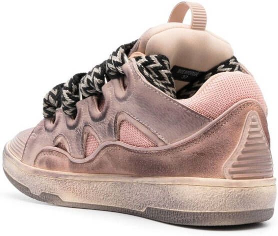 Lanvin Curb leather sneakers Pink