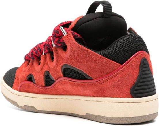 Lanvin Curb leather sneakers Red