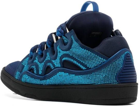 Lanvin Curb rhinestone-embellished sneakers Blue