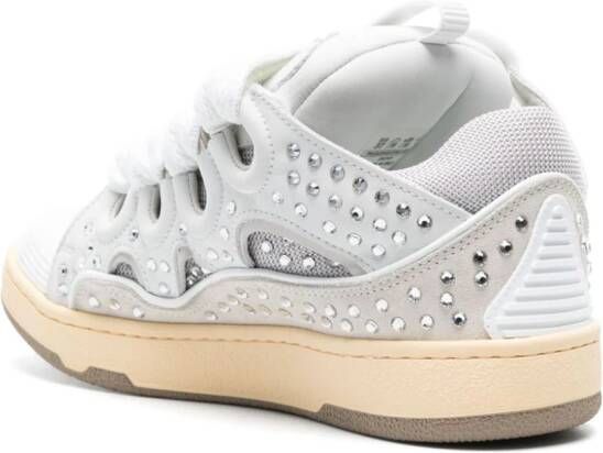 Lanvin Curb rhinestone-embellished sneakers White