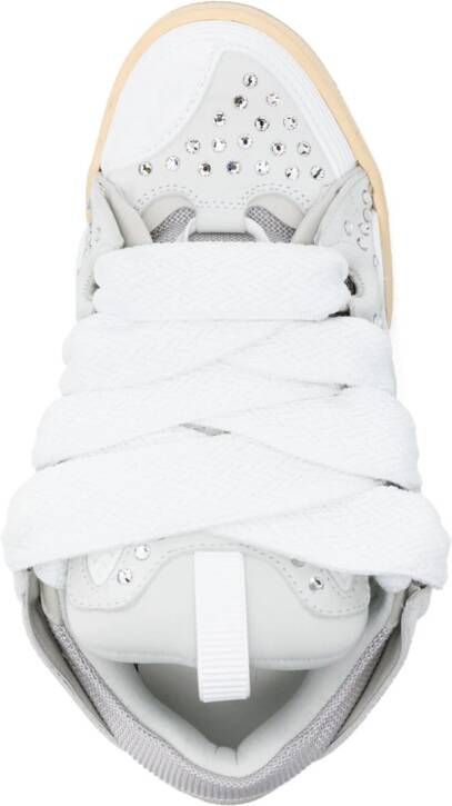 Lanvin Curb rhinestone-embellished sneakers White