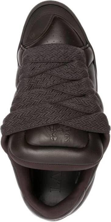 Lanvin Curb XL leather sneakers Brown