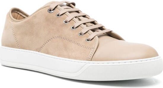Lanvin DBB1 panelled leather low-top sneakers Neutrals
