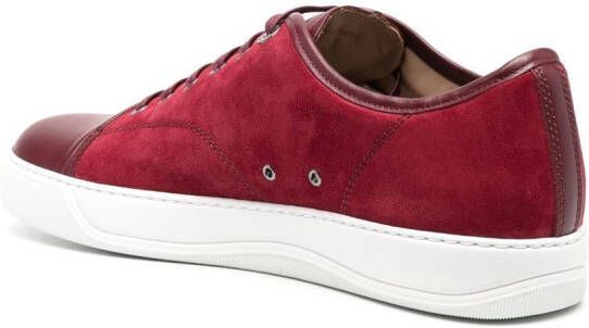 Lanvin DBB1 panelled leather low-top sneakers Red