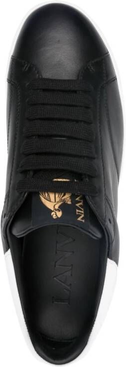 Lanvin DDB0 leather low-top sneakers Black