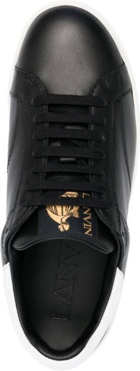 Lanvin DDB0 low-top leather sneakers Black