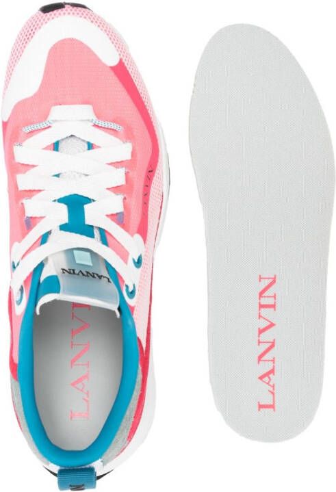 Lanvin L-i panelled mesh sneakers Pink