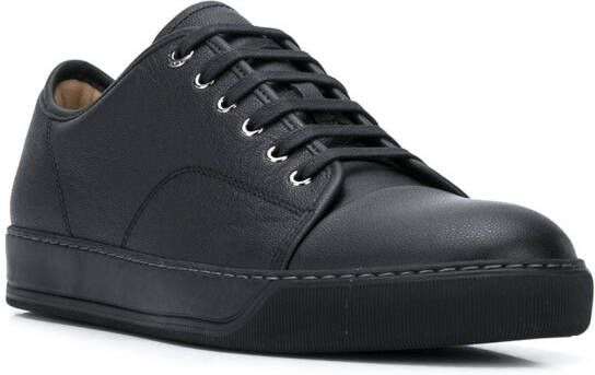 Lanvin lace-up leather sneakers Black