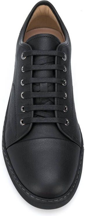 Lanvin lace-up leather sneakers Black