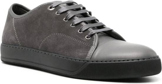 Lanvin lace-up suede sneakers Grey