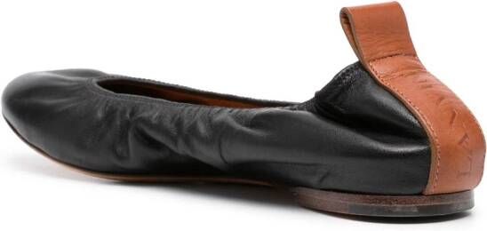 Lanvin leather ballerina shoes Black