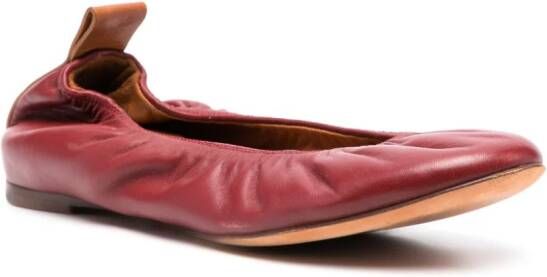 Lanvin leather ballerina shoes Red