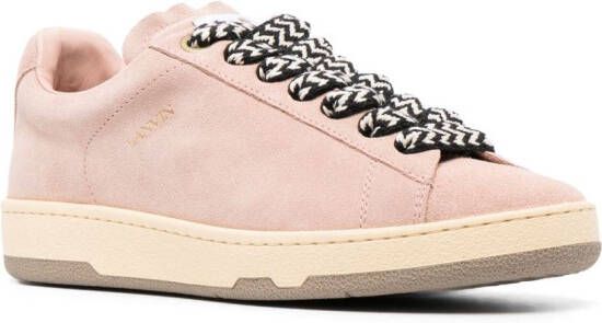 Lanvin Lite Curb suede sneakers Pink