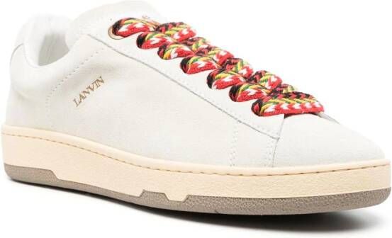 Lanvin Lite Curb suede sneakers White