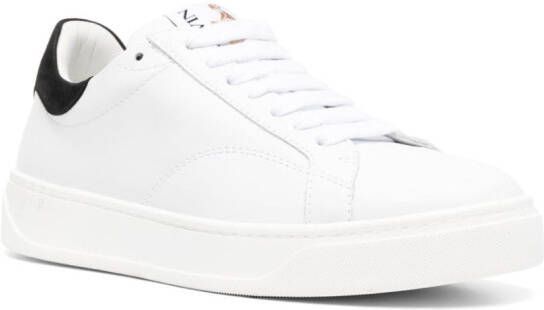 Lanvin logo-patch lace-up sneakers White