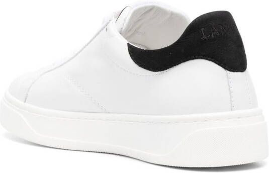 Lanvin logo-patch lace-up sneakers White