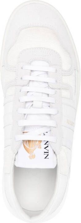 Lanvin panelled lace-up sneakers White