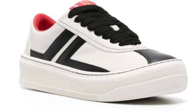 Lanvin panelled leather sneakers White