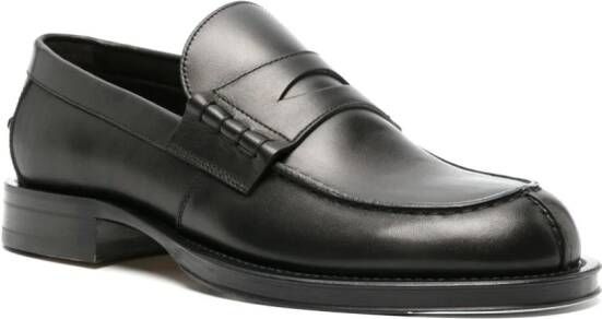 Lanvin penny-slot leather loafers Black