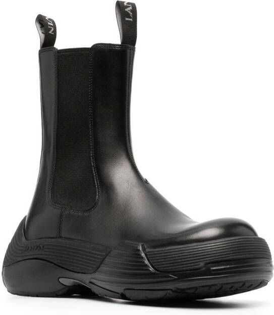 Lanvin round-toe pull-tab boots Black