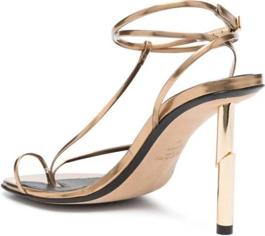 Lanvin Sequence 110mm leather sandals Gold