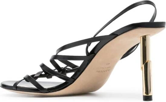 Lanvin Sequence 70mm leather sandals Black